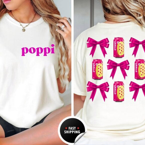 Lea S Other - Poppi Strawberry Lemon Shirt Coquette Bow Trendy Tee 152